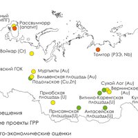 Схема размещения площадей прогнозно-аналитических и прогнозно-ревизионных работ ФГБУ «ВИМС» 2018 г.